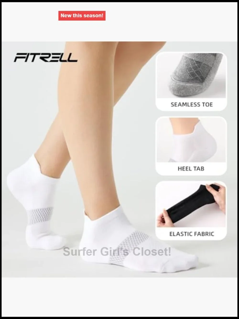 5 Pairs Ankle Running Socks for Women Athletic Low Cut Cushioned Tab Sports